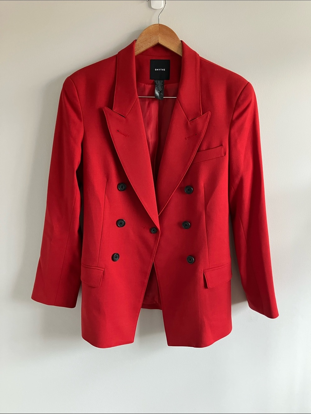 Smythe Double-Breasted Red Blazer size 10